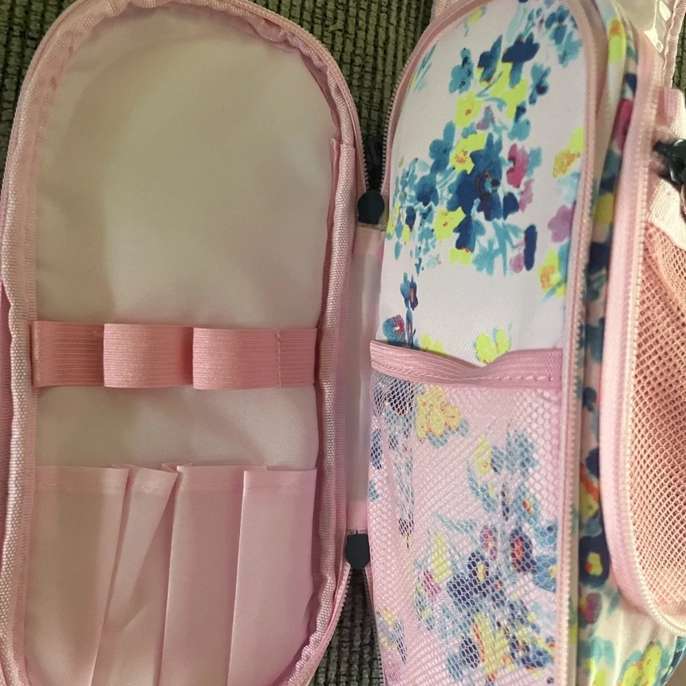 Floral Pink Travel Bag/ makeup bag
